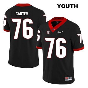 Youth Georgia Bulldogs NCAA #76 Michail Carter Nike Stitched Black Legend Authentic College Football Jersey HFL2754XJ